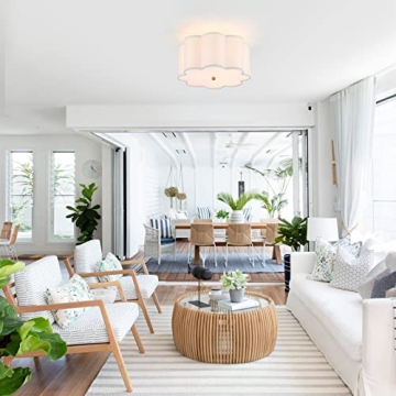 MhyTogn Ceiling Light Fixture with Dimmable Shade