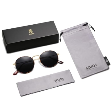 SOJOS Polarized Round Sunglasses for Men and Women