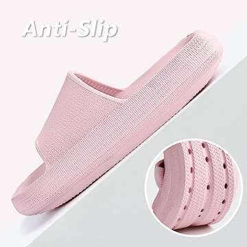 Menore Slippers for Women and Men Quick Drying, Parent-Child EVA Open Toe Soft Slippers, Non-Slip Soft Shower Spa Bath Pool Gym Beach House Sandals for Indoor & Outdoor