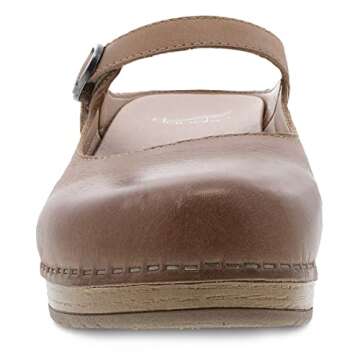 Dansko Bria Slip-On Mary Jane Mule Clogs for Women – Memory Foam and Arch Support for All -Day Comfort and Support – Lightweight EVA Outsole for Long-Lasting Wear Tan 8.5-9 M US