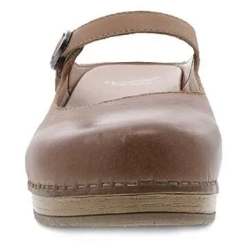 Dansko Bria Slip-On Mary Jane Mule Clogs for Women – Memory Foam and Arch Support for All -Day Comfort and Support – Lightweight EVA Outsole for Long-Lasting Wear Tan 8.5-9 M US