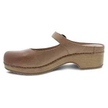 Dansko Bria Slip-On Mary Jane Mule Clogs for Women – Memory Foam and Arch Support for All -Day Comfort and Support – Lightweight EVA Outsole for Long-Lasting Wear Tan 8.5-9 M US