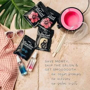 KoluaWax Hard Wax Beads for Hair Removal – Coarse Hair Formula – Face, Brazilian, Underarm, Back Chest, Bikini Waxing – Dragon Fruit & Hibiscus, 1lb Refill for Wax Warmers & 10 Applicator Sticks