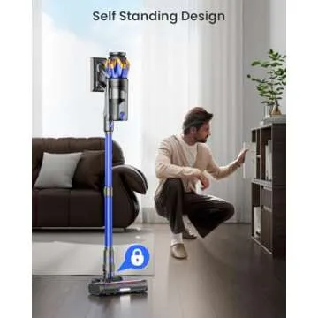 Cordless Vacuum Cleaner with 580W Power and Touch Screen