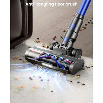 Cordless Vacuum Cleaner with 580W Power and Touch Screen