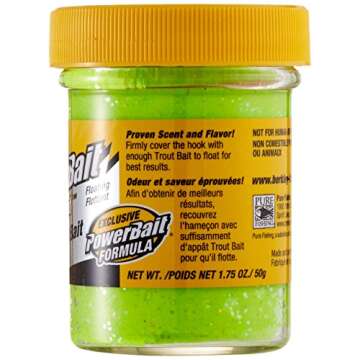 Berkley PowerBait Glitter Trout Bait - Irresistible Scent and Flavor, Easy to Use