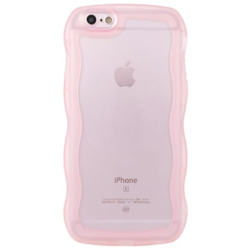 SKYLMW Compatible with iPhone 6s/6 Case 4.7", Cute Kawaii Curly Wave Frame Shape Soft Silicone Shock...