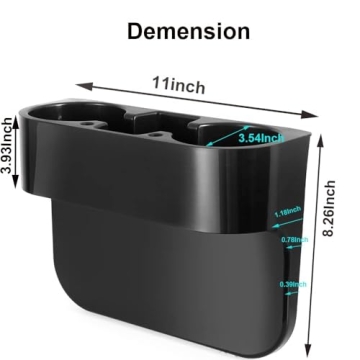 Portable Car Cup Phone Holder Organizer Black