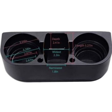 Portable Car Cup Phone Holder Organizer Black