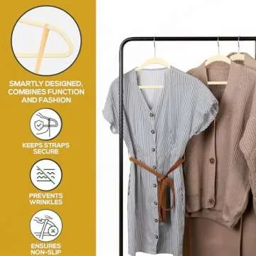 TECHZOO 50 Pack New Premium Quality Velvet Hangers Ultra Thin Non Slip Adult Felt Space Saving Hangers for Closet Heavy Duty Coat Pants Jackets Dress Hangers 360° Swivel Hook Hold Upto 10 lbs Ivory
