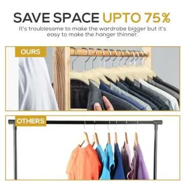 TECHZOO 50 Pack New Premium Quality Velvet Hangers Ultra Thin Non Slip Adult Felt Space Saving Hangers for Closet Heavy Duty Coat Pants Jackets Dress Hangers 360° Swivel Hook Hold Upto 10 lbs Ivory