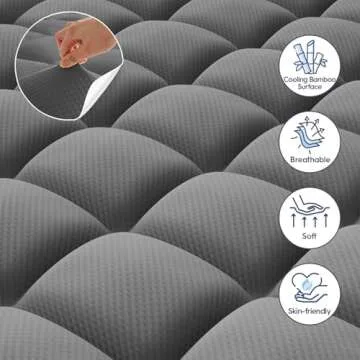 Dual Layer Comfort Memory Foam Mattress Topper Queen