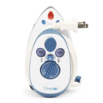 Dritz Notions 653380 Mighty Travel Steam Iron, White
