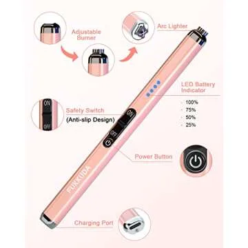 Upgraded Dual Arc Electric Candle Lighter Rechargeable