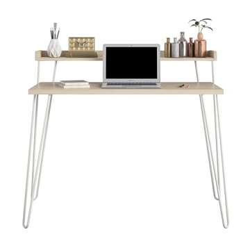Stylish Retro Computer Desk with Riser - Ameriwood Home