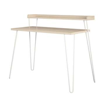 Stylish Retro Computer Desk with Riser - Ameriwood Home