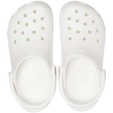 Crocs Unisex-Adult Classic Clog, Clogs for Women and Men, White, 12 Women/10 Men