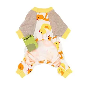 Fitwarm Duck Dog Pajamas, Cute Dog Clothes for Small Dogs Boy Girl, Pet Onesie Cat Clothing, 100% Br...