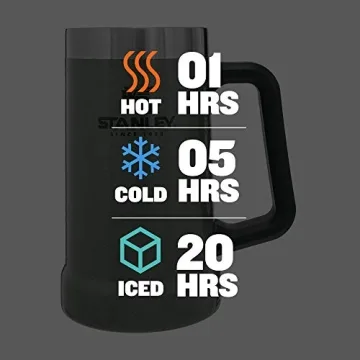 Stanley Adventure Big Grip Beer Stein 24 oz | Mug Keeps Beer Cold for Hours | Holds 2 Cans of Beer | Insulated Stainless Steel | Heavy-Duty Handle | Hammertone Green