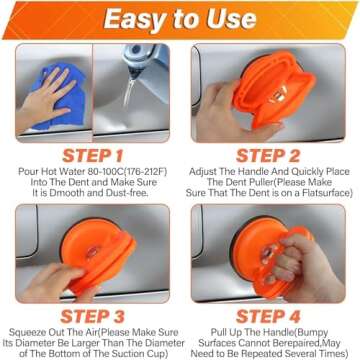 Car Dent Puller 3 Pack for Easy Dent Removal Tools