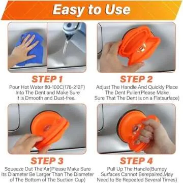 Car Dent Puller 3 Pack for Easy Dent Removal Tools