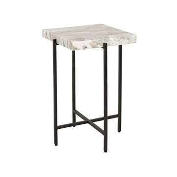 Elegant Multi Grey Marble Accent Table by Safavieh
