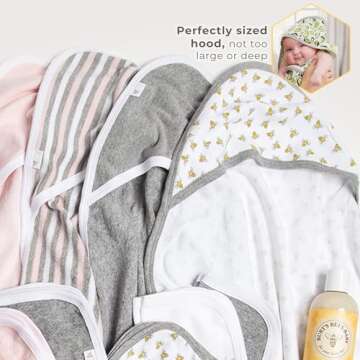 Burts Bees Baby Infant Hooded Towels Avo-Crazy Organic Cotton, Unisex Bath Essentials and Newborn Ne...