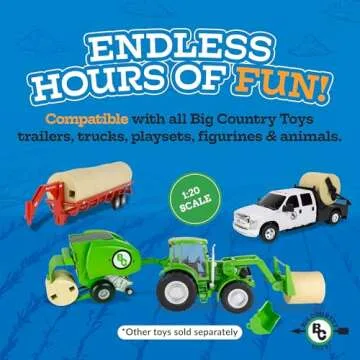 Big Country Toys 17-Piece Hay Baling Set - Farm Toys for 3 Year Old Boys and Girls - Toy Hay Bales Set