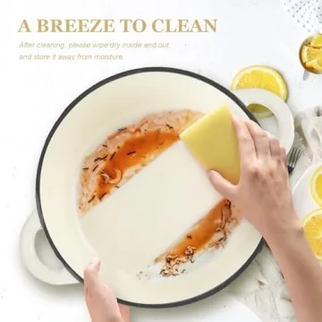 Overmont Enameled Dutch Oven 5.5QT - Versatile Cookware