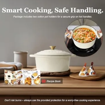 Overmont Enameled Dutch Oven 5.5QT - Versatile Cookware