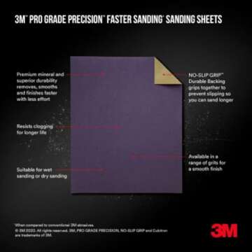3m 26320cp-P-G 9" X 11" 320 Grit Professional Grade Sandpaper