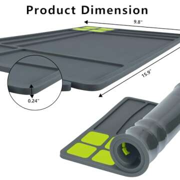 Raiseek Pistol Gun Cleaning Mat, Magnetic Gun Maintenance Mat,Anti-Slip Rubberized Pistol Gun Mat with Organizer Parts Tray,Protective Workbench Mat 15.9" x 9.8"