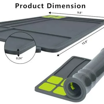 Raiseek Pistol Gun Cleaning Mat, Magnetic Gun Maintenance Mat,Anti-Slip Rubberized Pistol Gun Mat with Organizer Parts Tray,Protective Workbench Mat 15.9" x 9.8"