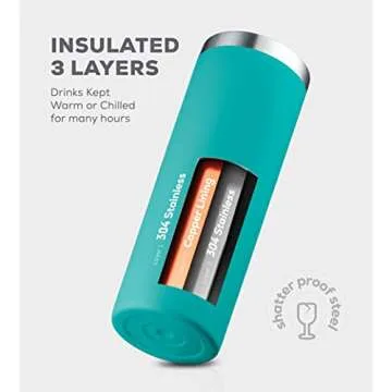 FineDine Insulated Stainless Steel Tumblers 4-Pack