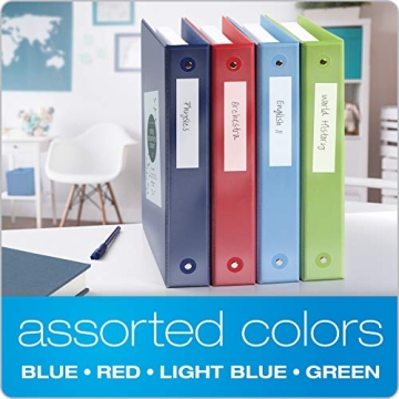 Cardinal 3 Ring Binders - Pack of 4, 1.5 In, Assorted Colors