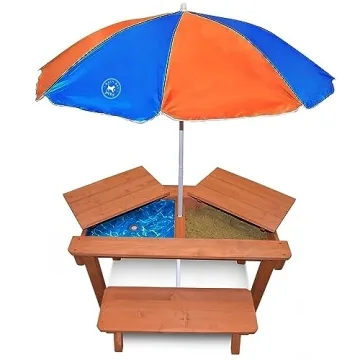 Kids Sand and Water Table - Premium Wooden 3-in-1 Fun