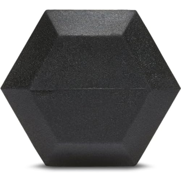 Amazon Basics 20lb Rubber Hex Dumbbell for Home Workouts