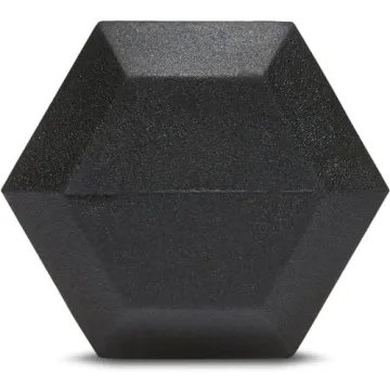 Amazon Basics 20lb Rubber Hex Dumbbell for Home Workouts