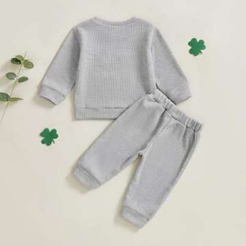 Lesimsam Baby Boy St Patricks Day Outfit in Gray 6-12M