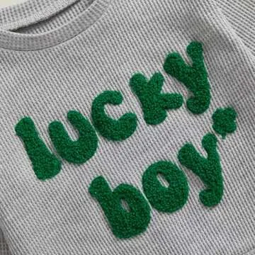 Lesimsam Baby Boy St Patricks Day Outfit in Gray 6-12M