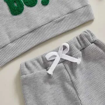 Lesimsam Baby Boy St Patricks Day Outfit in Gray 6-12M