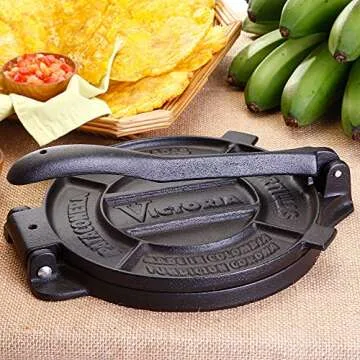 Victoria Cast Iron Tortilla Press for Authentic Homemade Tortillas