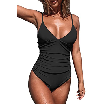 CUPSHE One Piece Swimsuit Tummy Control V Neck Bathing Suit