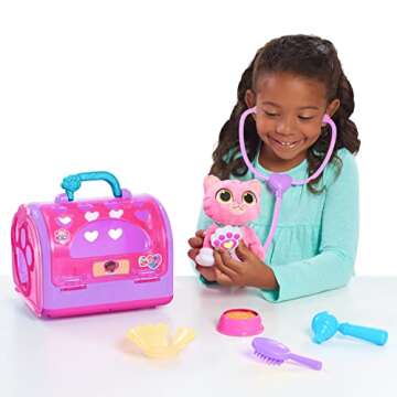 Just Play Disney Junior Doc McStuffins On-the-Go Pet Carrier and Accessories – Whispers, 5.5-inch ...