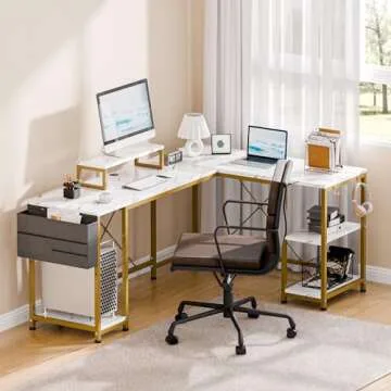 Stylish Lulive L Shaped Desk for Home Office
