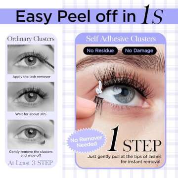 BEYELIAN Self Adhesive Lash Clusters Kit D+ Curl Press-On No Glue Needed DIY Lash Extension Reusable Cluster Lashes Fuss Free No Sticky Residue Self Application at Home 10-16mm 120 Pcs (ZBP06)