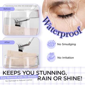 BEYELIAN Self Adhesive Lash Clusters Kit D+ Curl Press-On No Glue Needed DIY Lash Extension Reusable Cluster Lashes Fuss Free No Sticky Residue Self Application at Home 10-16mm 120 Pcs (ZBP06)