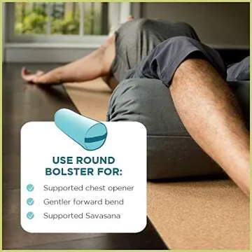 Bean Products Yoga Bolster - Handcrafted in The USA with Eco Friendly Materials - Studio Grade Support Cushion That Elevates Your Practice & Lasts Longer - Rectangle, Cotton Black