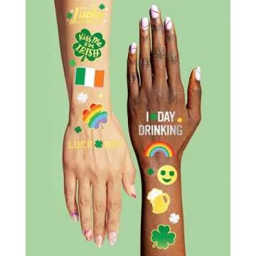 St Patricks Day Temporary Tattoos - Fun Party Accessory