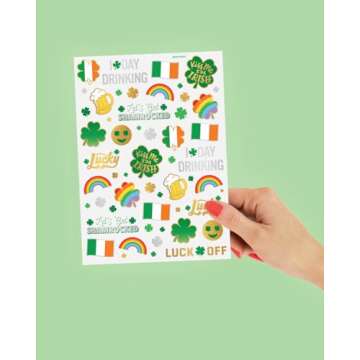 St Patricks Day Temporary Tattoos - Fun Party Accessory